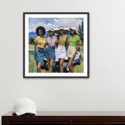 Fairway Friends  Placeholder AR 1x1 Framed Paper Black 20x20