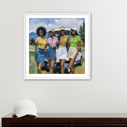 Fairway Friends  Placeholder AR 1x1 Framed Paper White 20x20