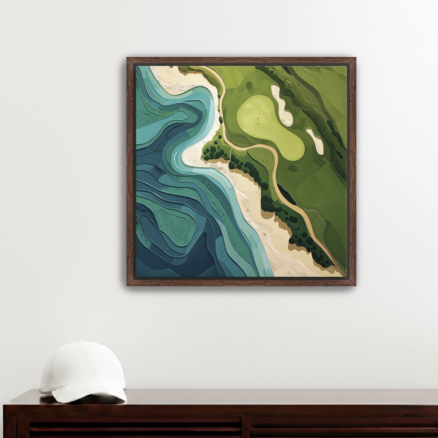 Ocean's Edge Placeholder AR 2x3 Framed Canvas Espresso 20x20