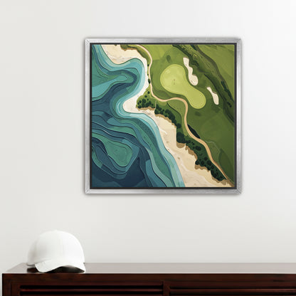 Ocean's Edge Placeholder AR 2x3 Framed Canvas Silver 20x20