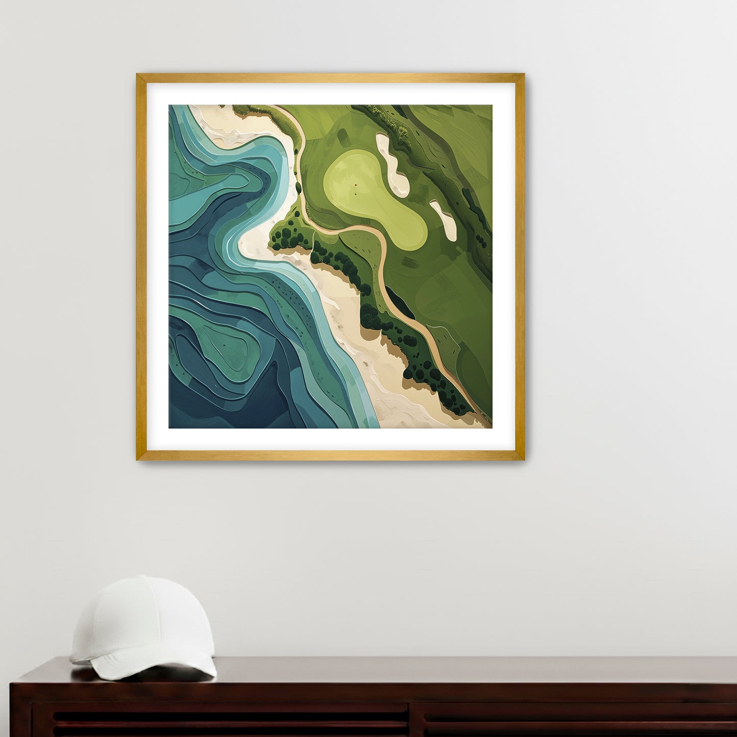 Ocean's Edge Placeholder AR 2x3 Framed Paper Gold 20x20